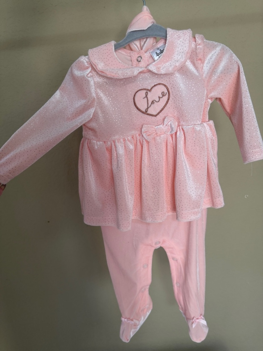 Baby Starters Pink Sparkle Heart One-Piece
